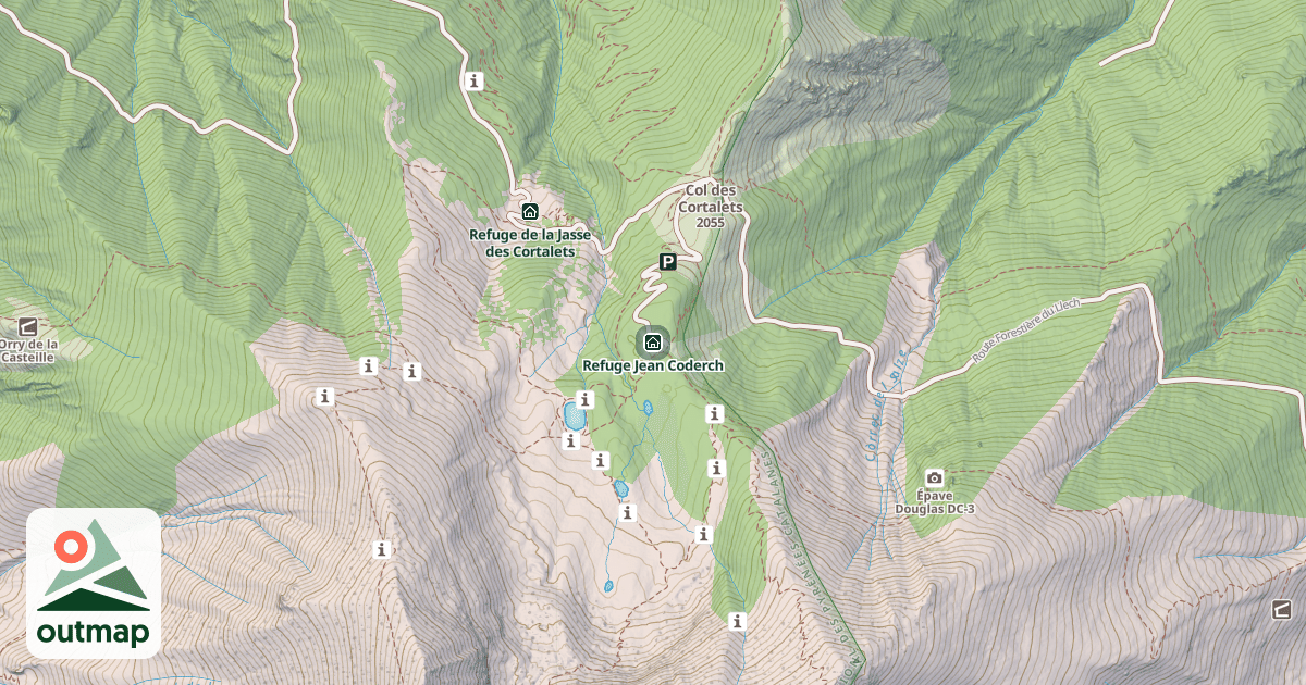 Map of Refuge Jean Coderch