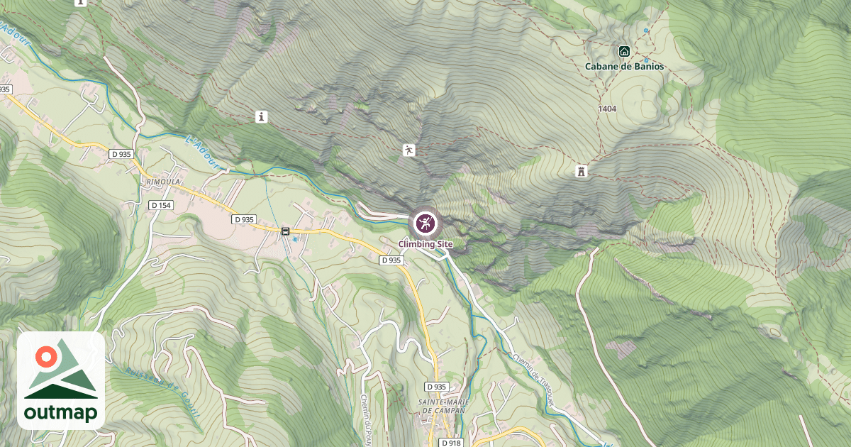 Map of Climbing Site
