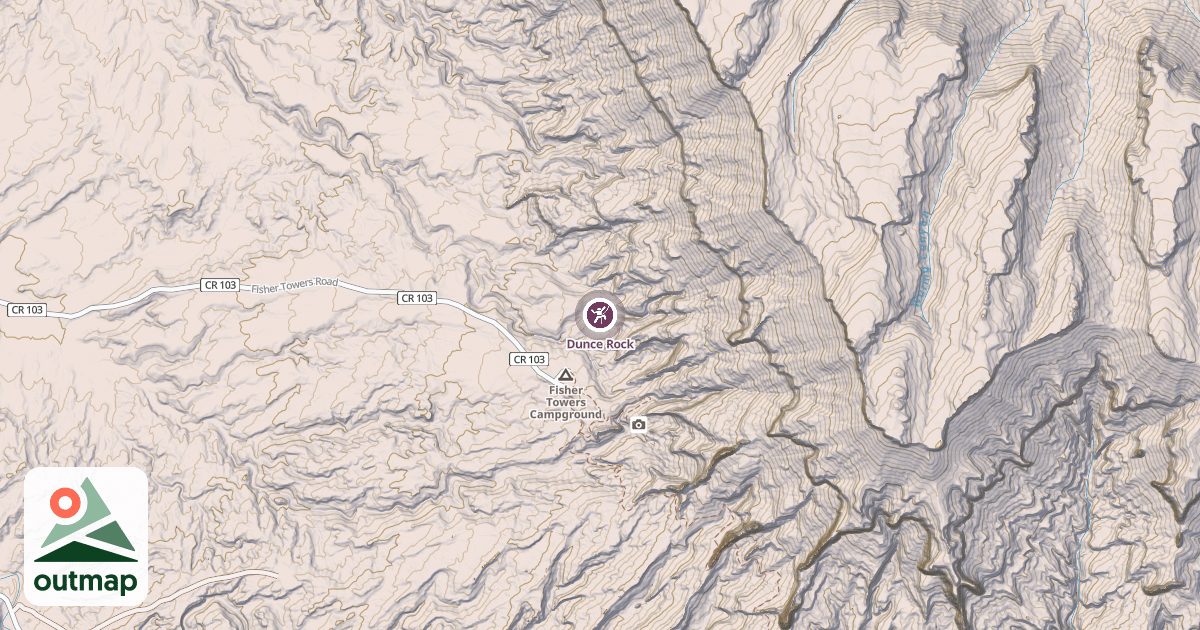 Map of Dunce Rock