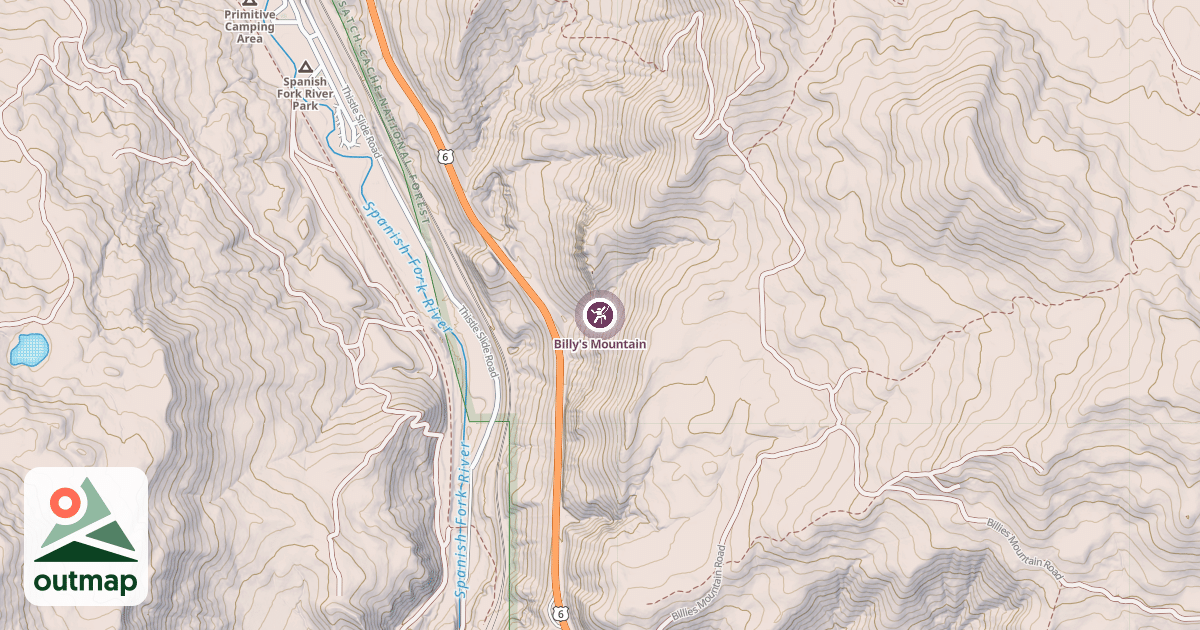 Map of Billy's Mountain
