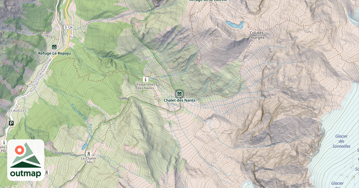 Map of Chalet des Nants