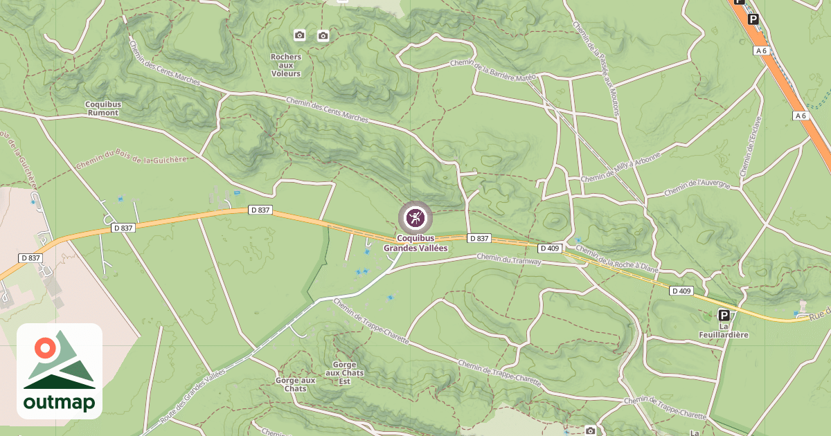 Map of Coquibus Grandes Vallées
