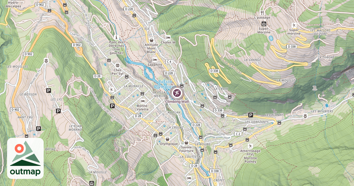 Map of Climbing Wall
