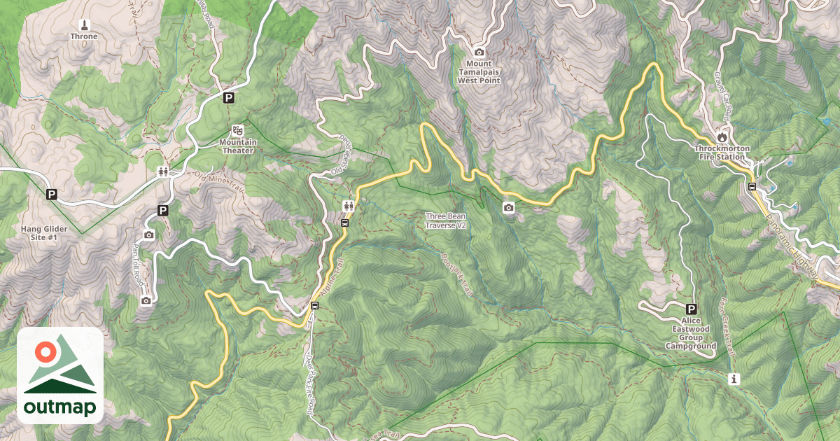 Map of Three Bean Traverse