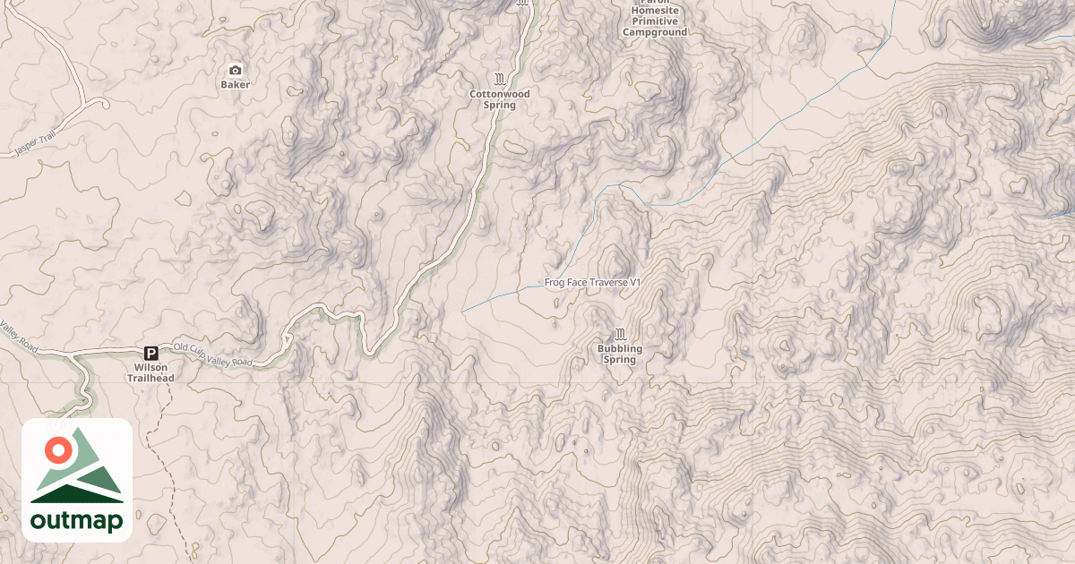 Map of Frog Face Traverse
