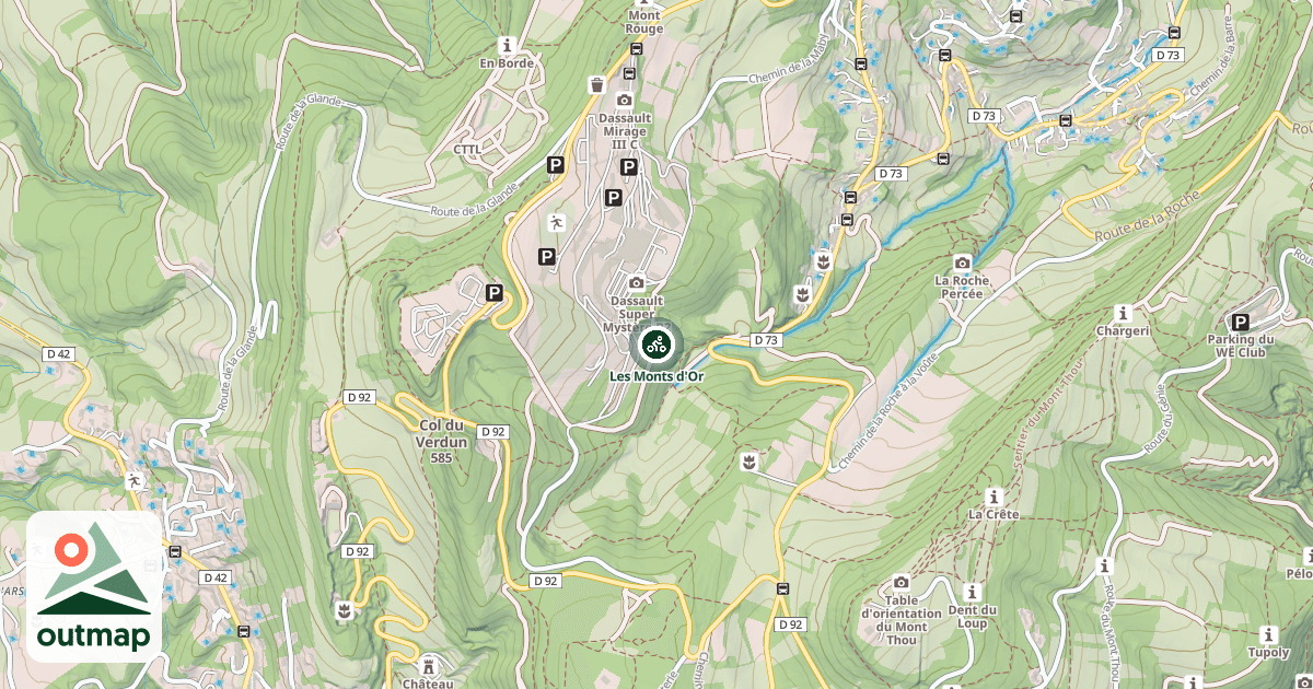 Map of Les Monts d'Or