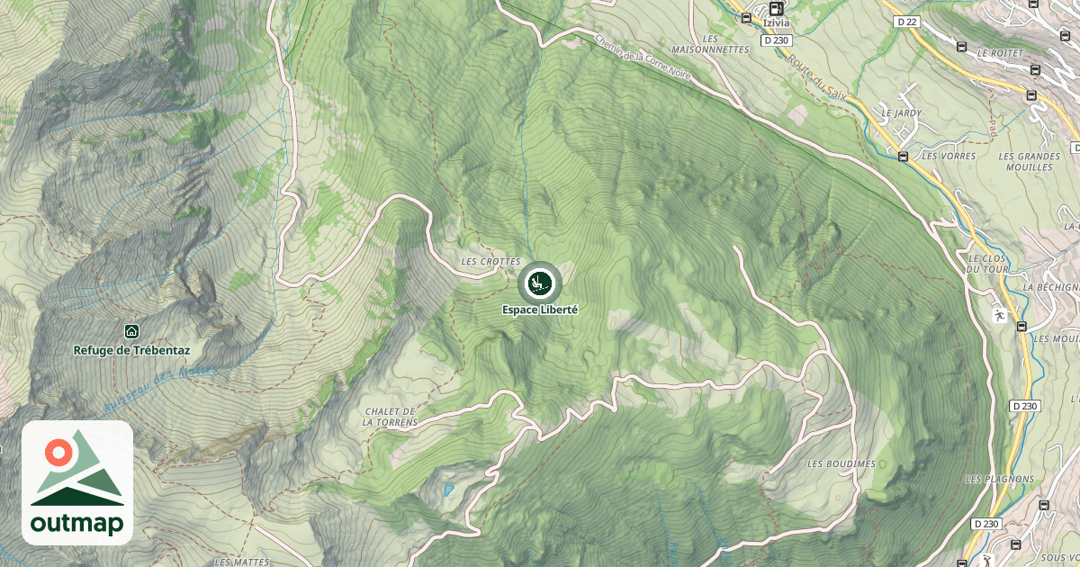 Map of Espace Liberté