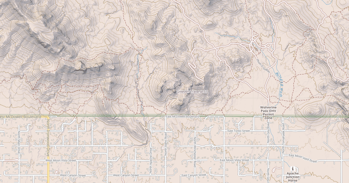 Map preview of Greevers Traverse