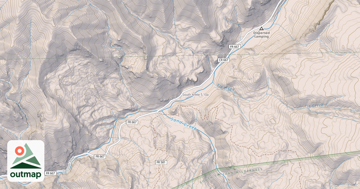 Map of South Arete