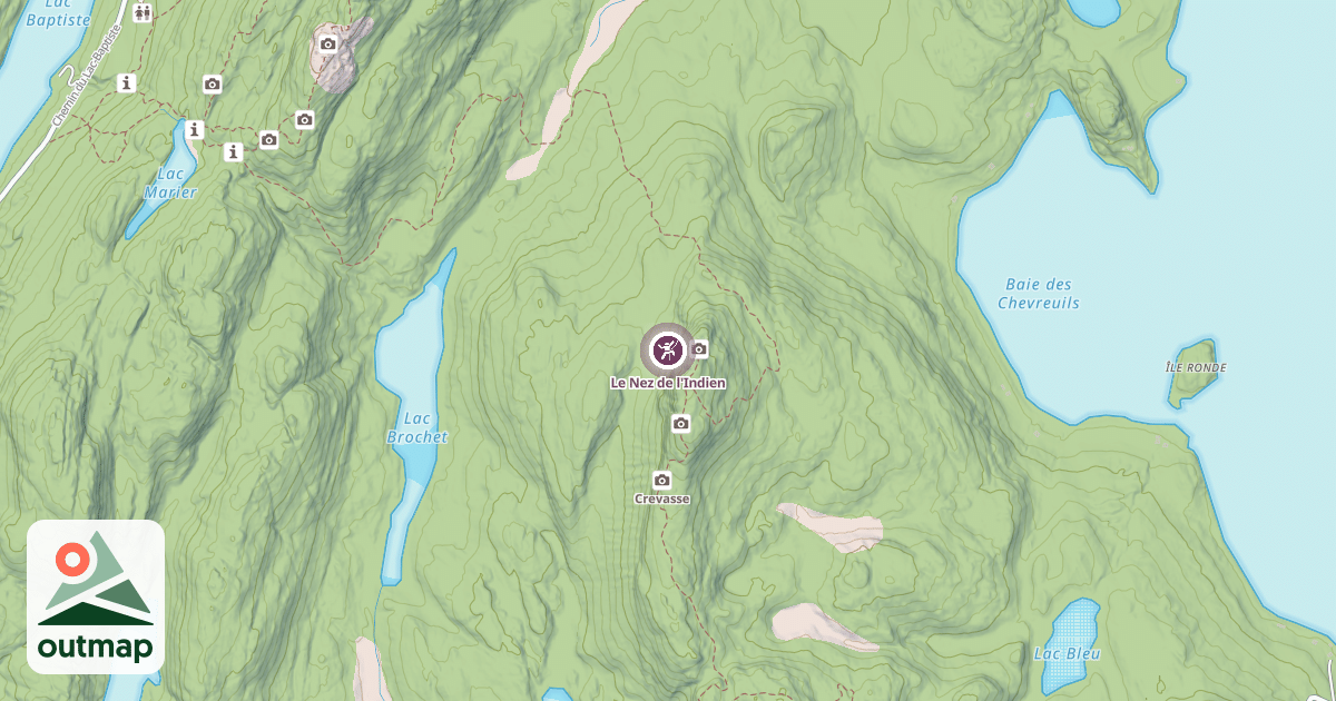Map of Le Nez de l'Indien