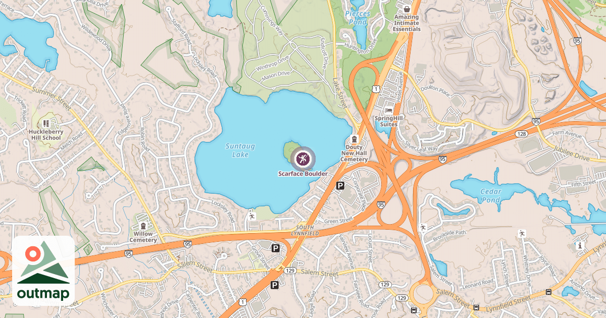 Map of Scarface Boulder