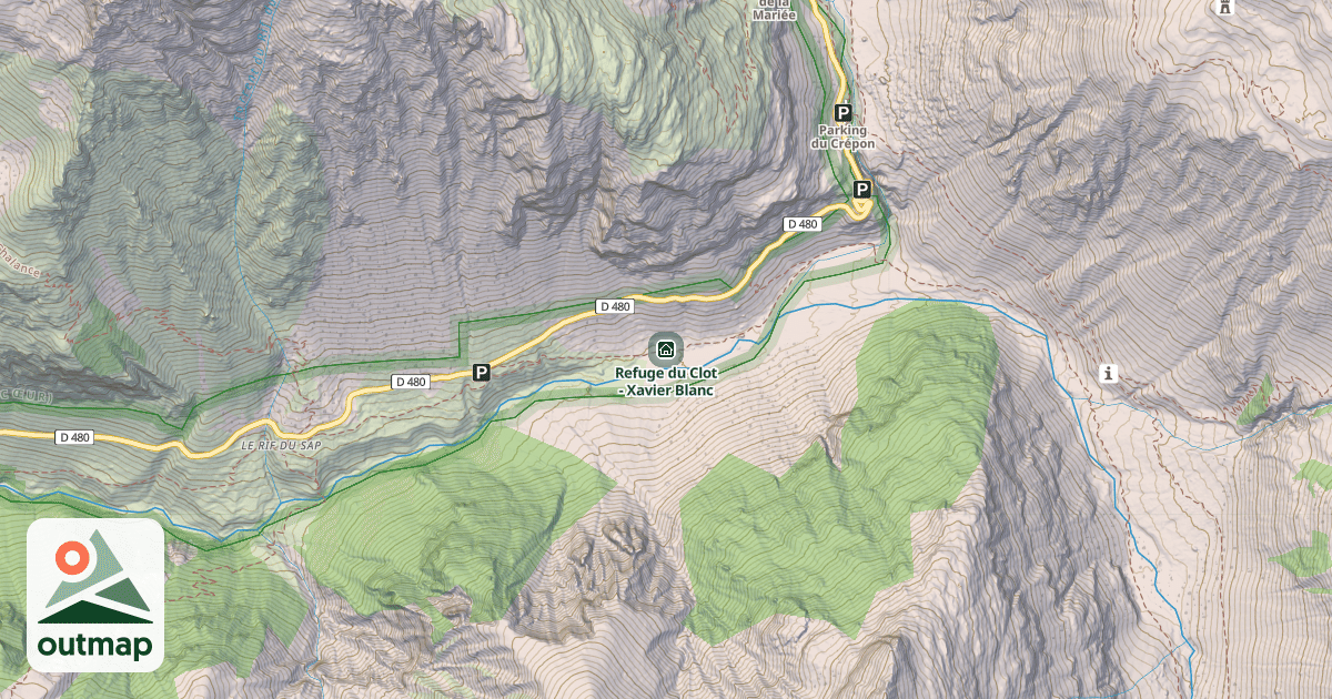 Map of Refuge du Clot - Xavier Blanc
