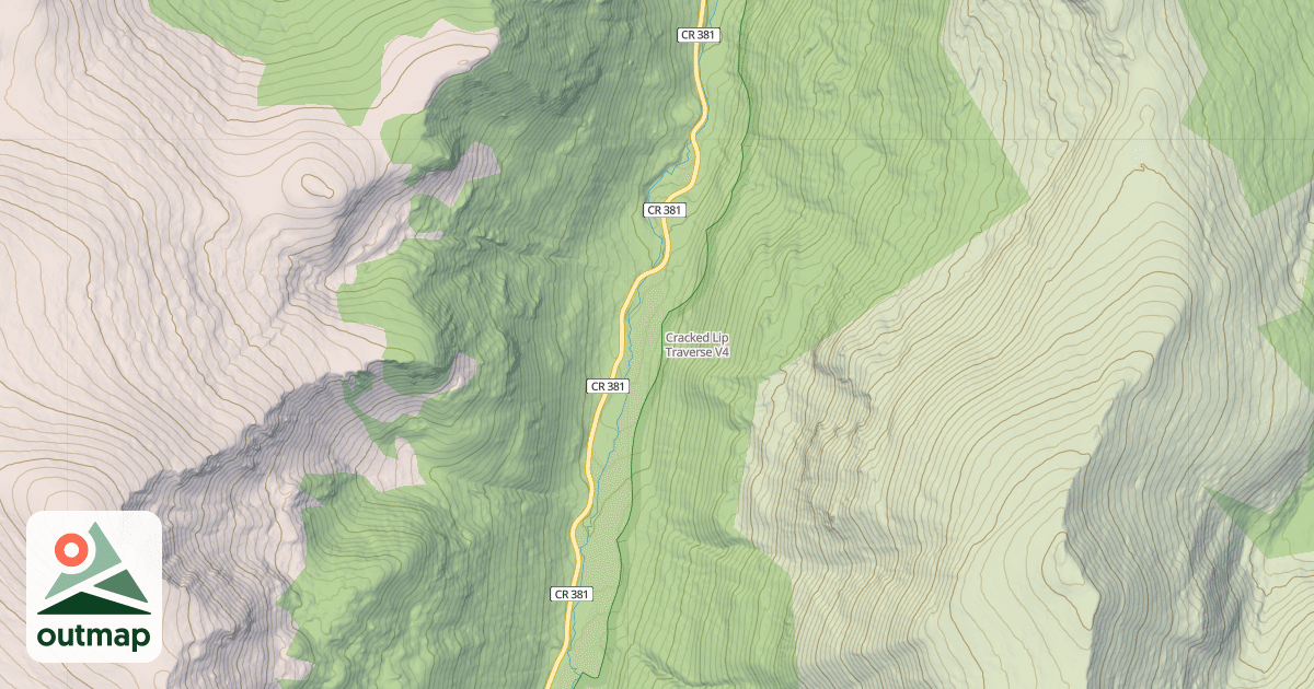 Map of Cracked Lip Traverse