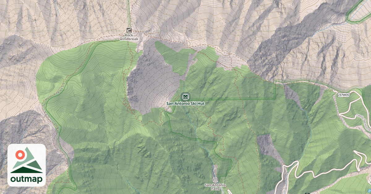 Map of San Antonio Ski Hut
