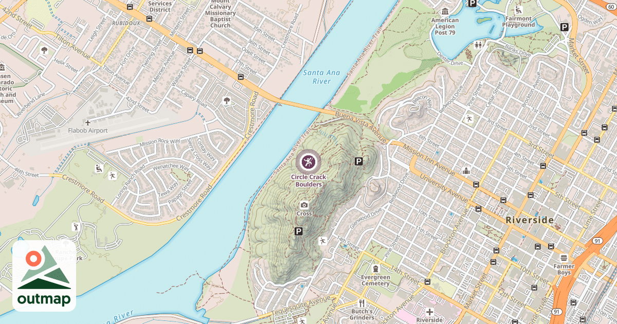 Map of Circle Crack Boulders