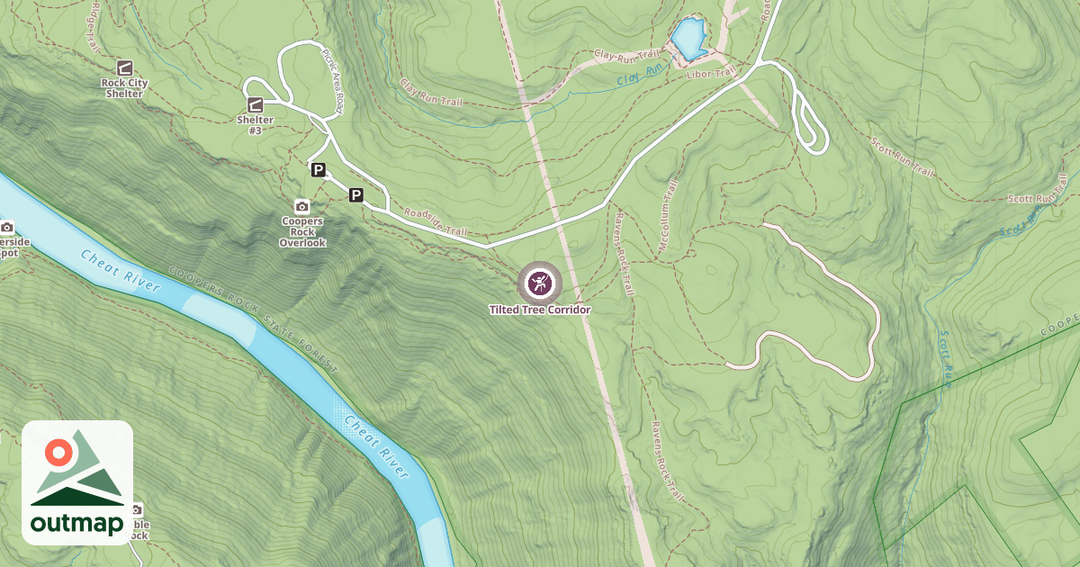 Map of Tilted Tree Corridor
