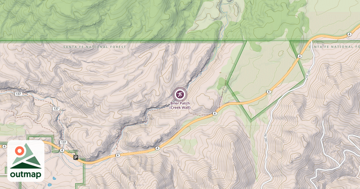 Map of Brier Patch (Creek Wall)