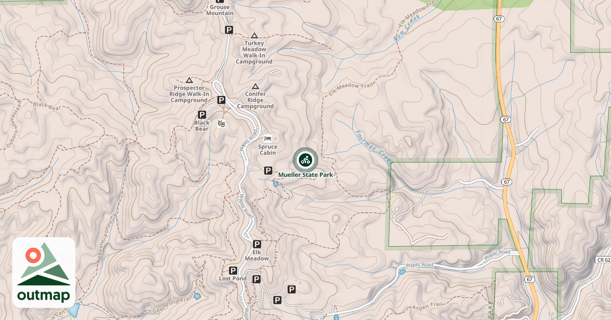 Map of Mueller State Park