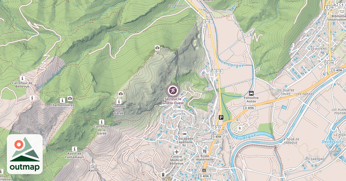 Map of Secteur la Grotte Ouest