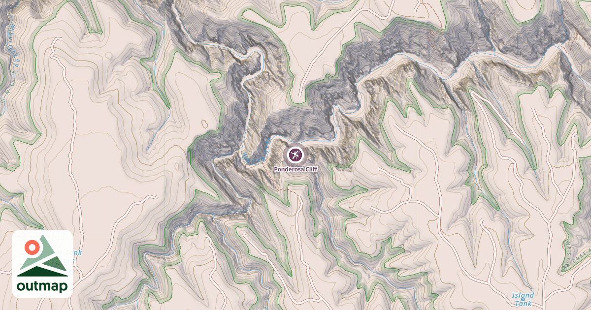 Map of Ponderosa Cliff