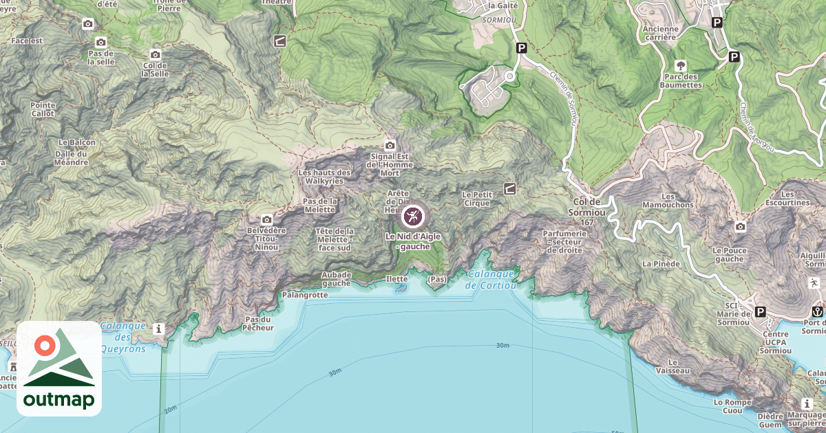 Map of Le Nid d'Aigle - gauche