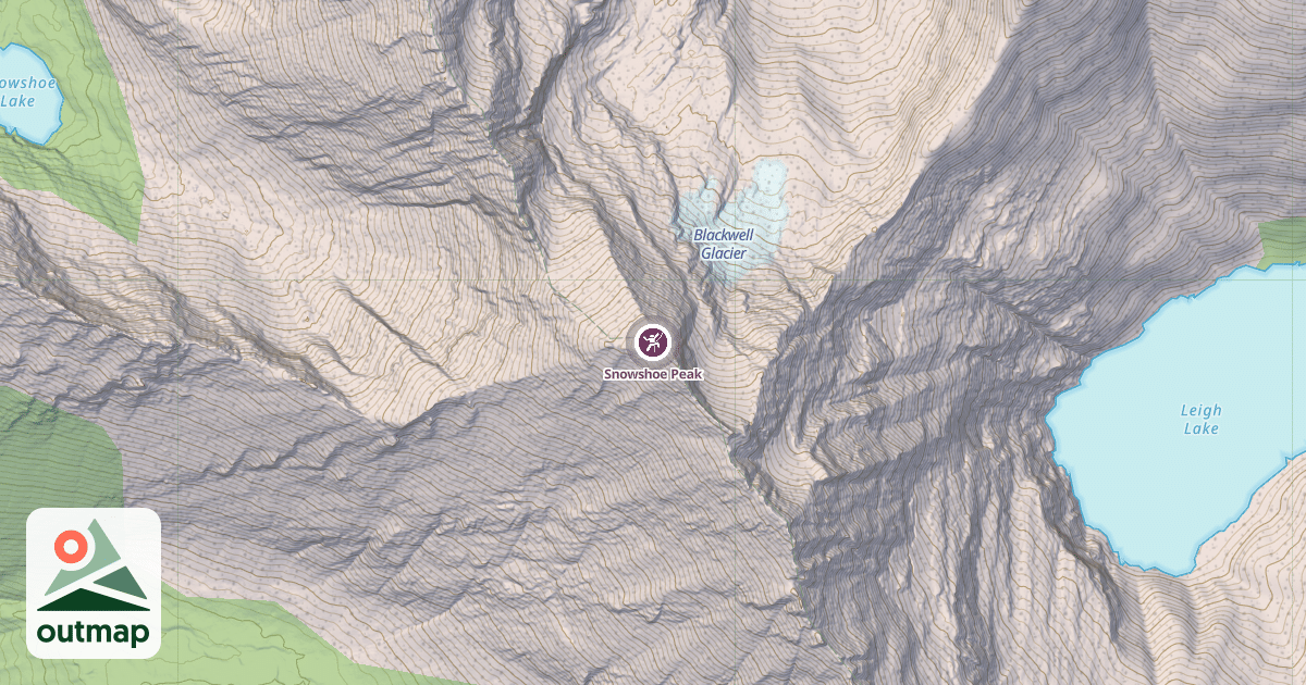 Map of Snowshoe Peak