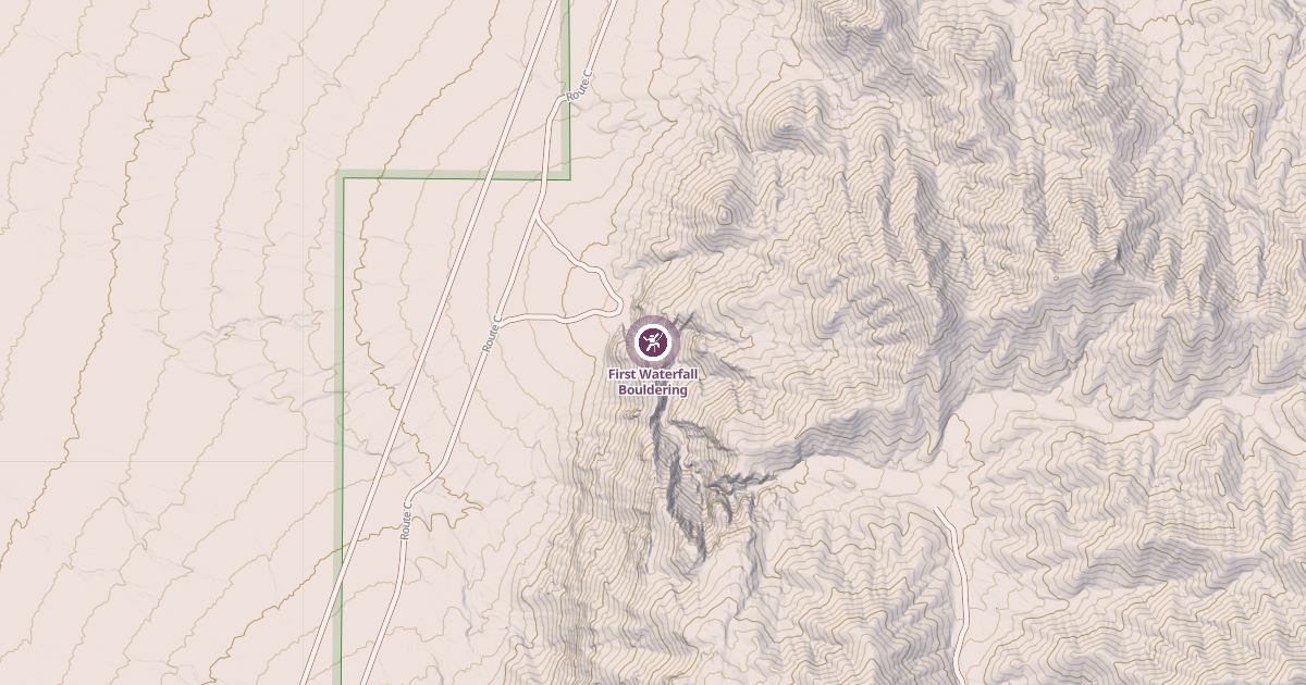 Map preview of First Waterfall Bouldering