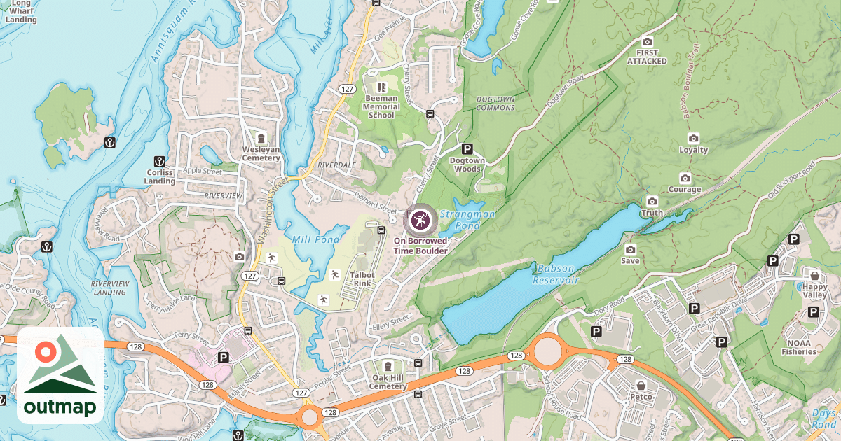 Map of On Borrowed Time Boulder
