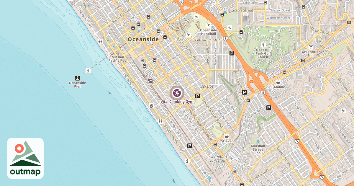 Map of Vital Climbing Gym