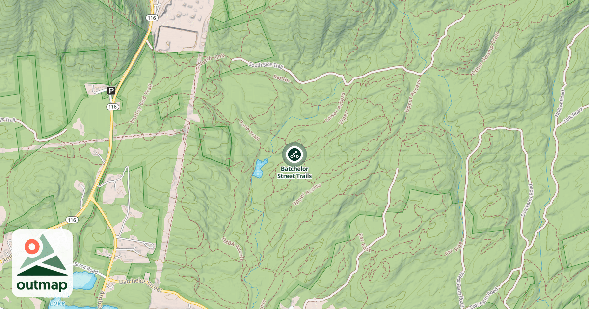 Map of Batchelor Street Trails