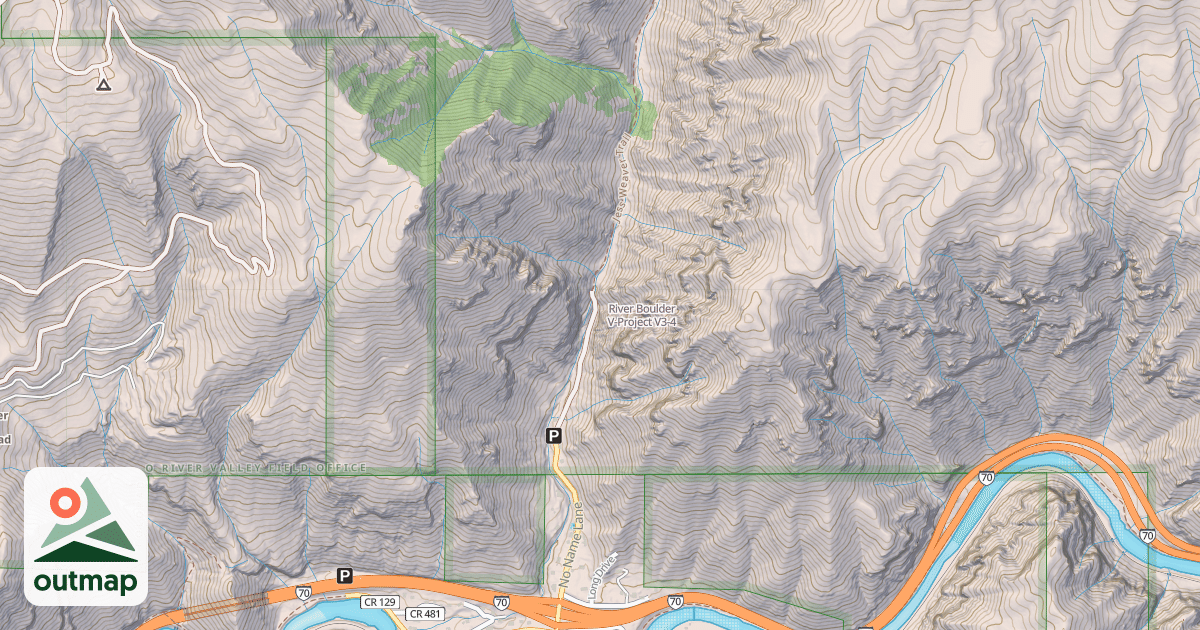 Map of River Boulder V-Project