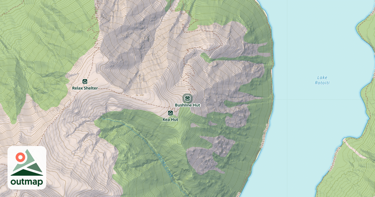 Map of Bushline Hut