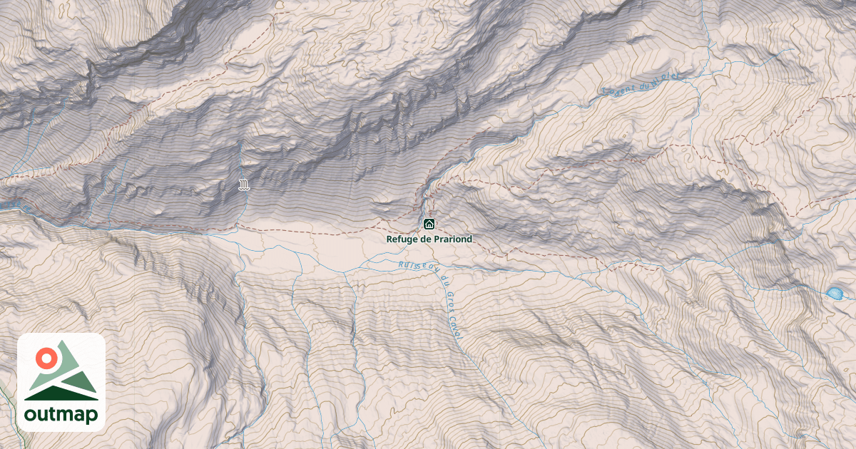 Map of Refuge du Prariond