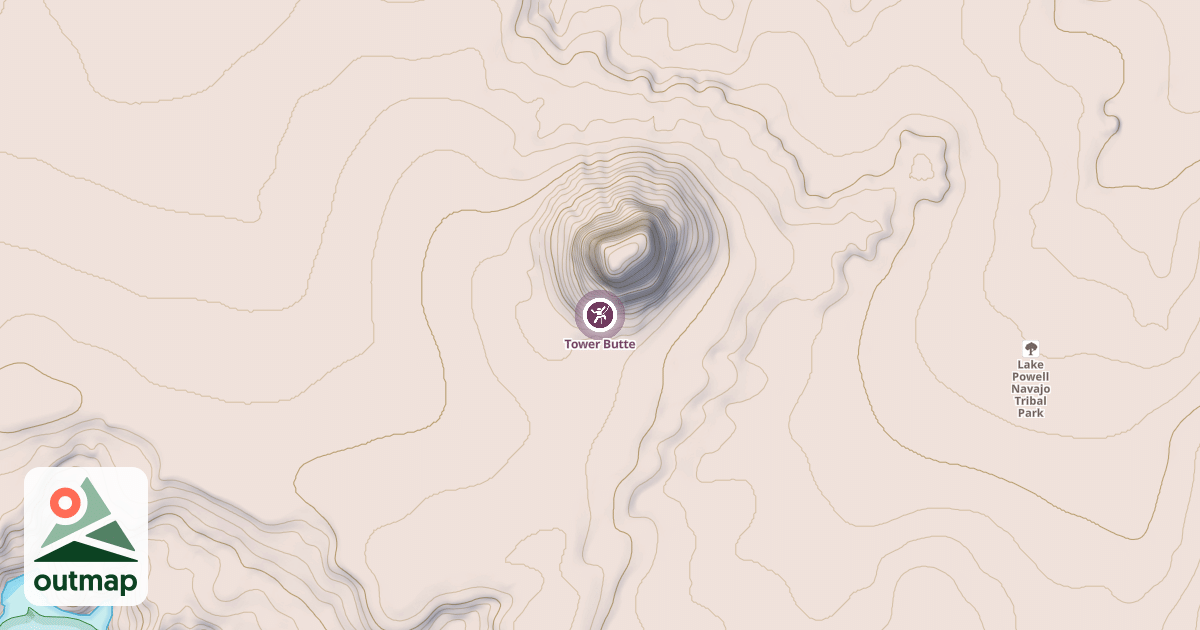 Map of Tower Butte