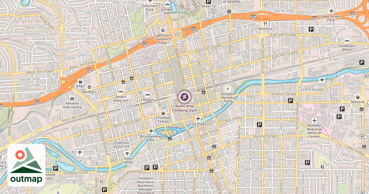 Map of BaseCamp Climbing Gym