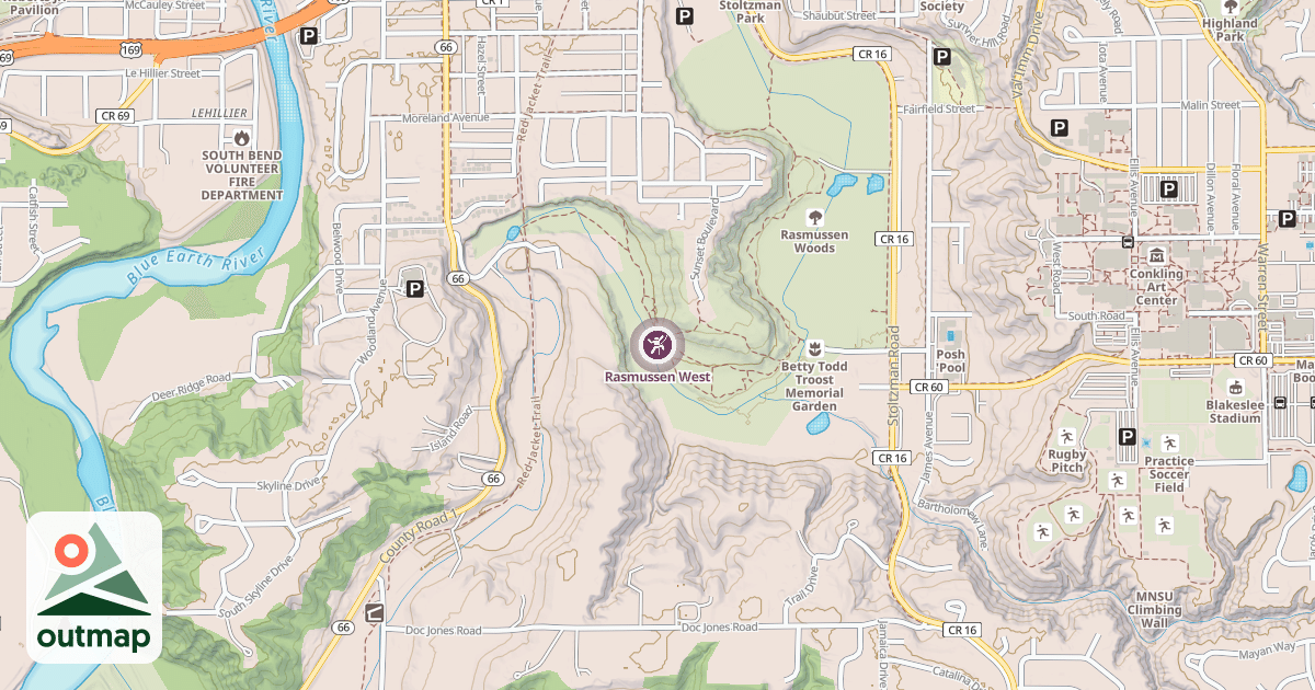 Map of Rasmussen West