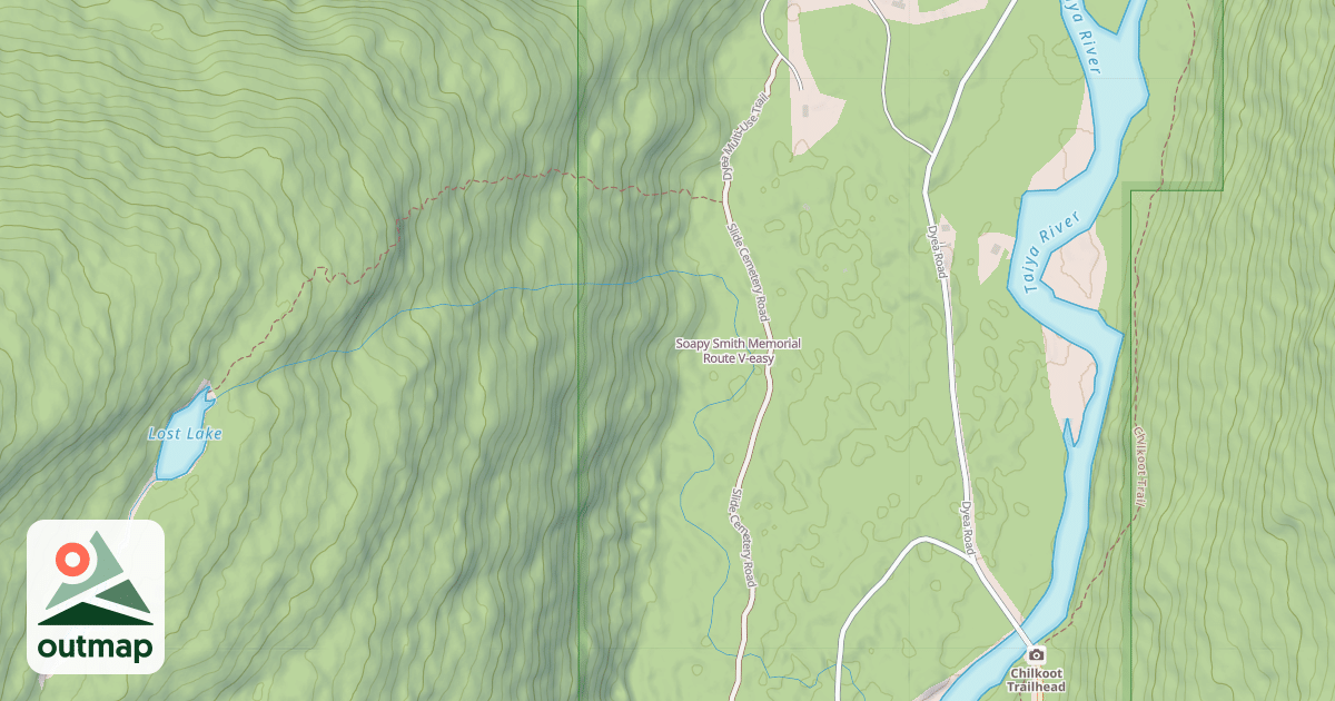 Map of Soapy Smith Memorial Route
