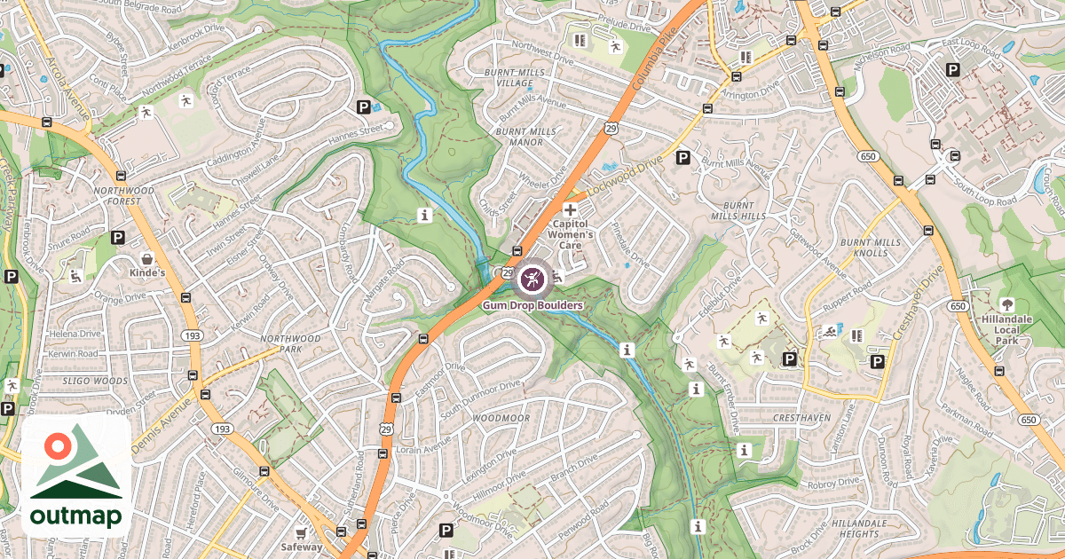 Map of Gum Drop Boulders