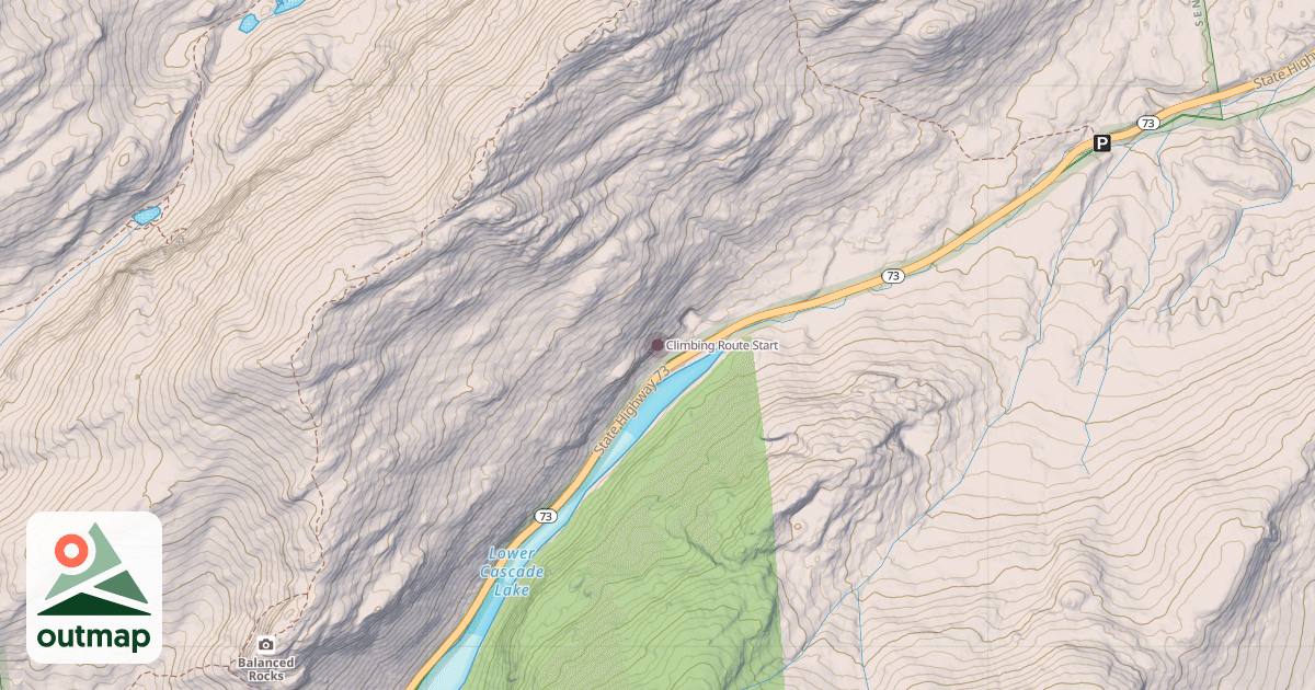 Map of Climbing Route Start