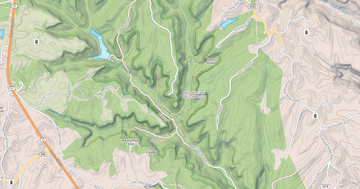 Map preview of Mojo Bro Tank Bar Crawl