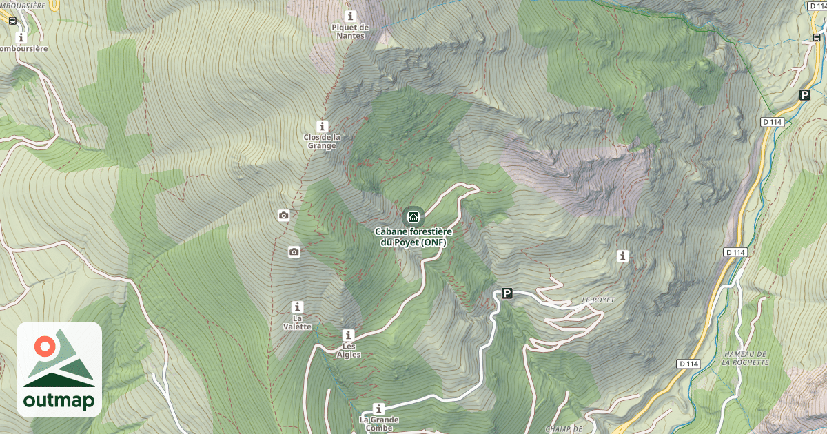 Map of Cabane forestière du Poyet (ONF)