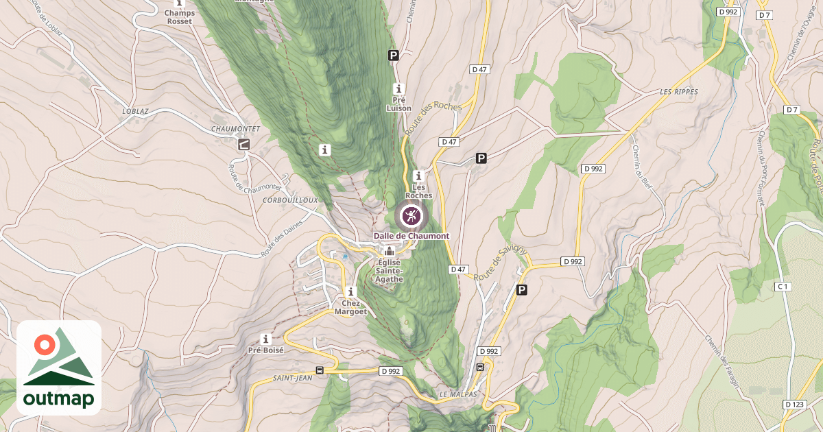 Map of Dalle de Chaumont