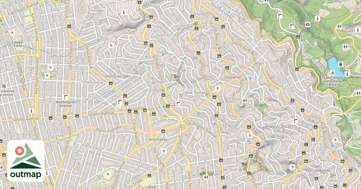 Map of Yellow Thumbs SDS
