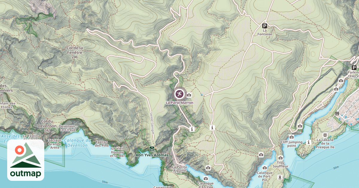 Map of La Paroi Marron