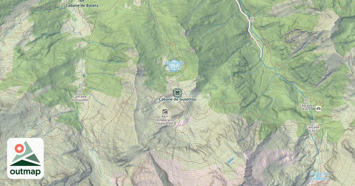 Map of Cabane de Guzettou
