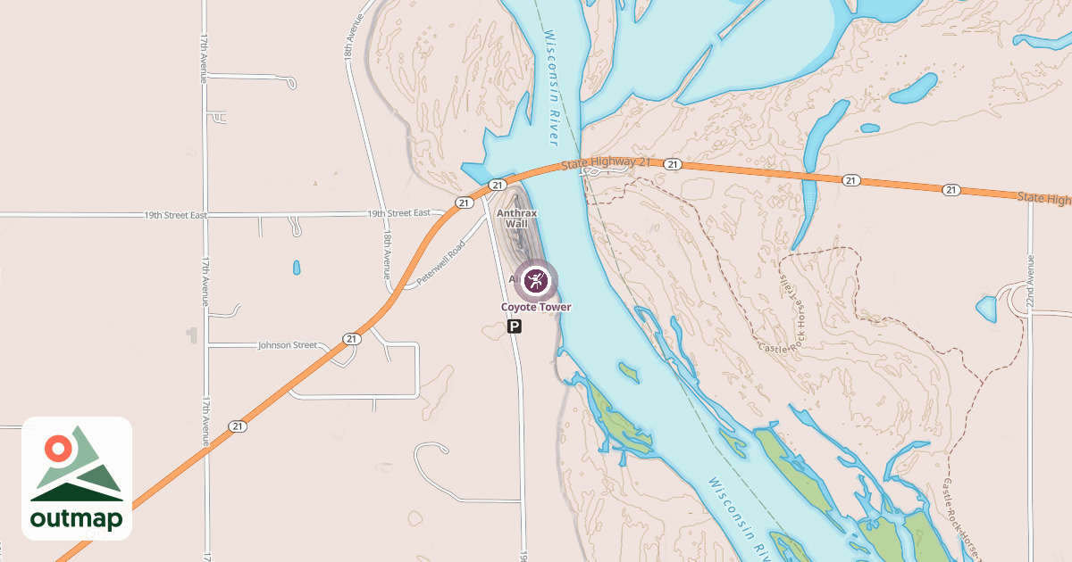 Map of Coyote Tower