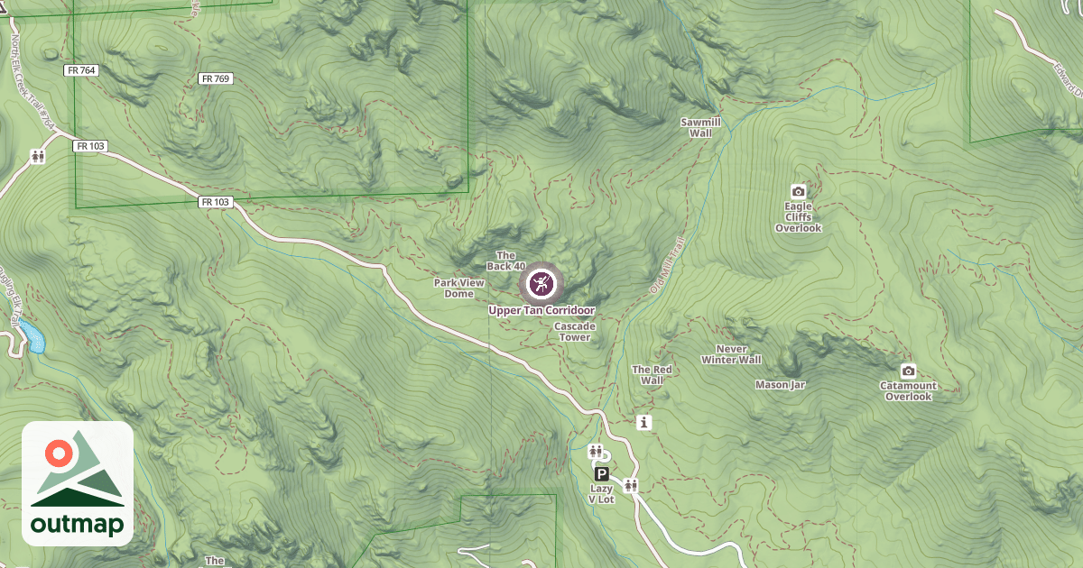 Map of Upper Tan Corridoor
