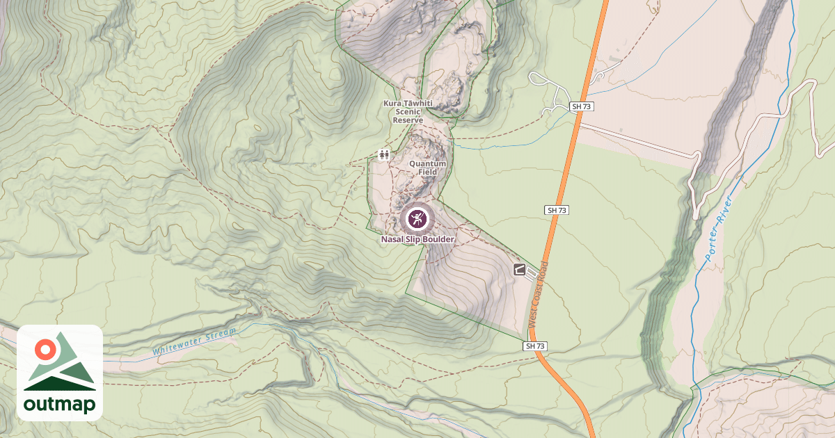 Map of Nasal Slip Boulder