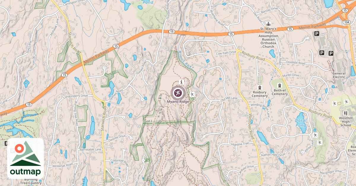 Map of Myano Ridge