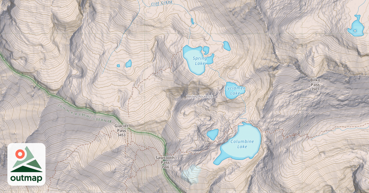 Map of Beckey Route